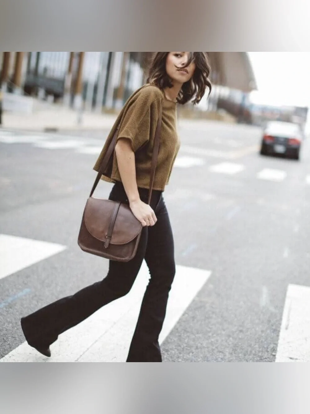 ABLE | The Tirhas Saddlebag Brown Leather Crossbody